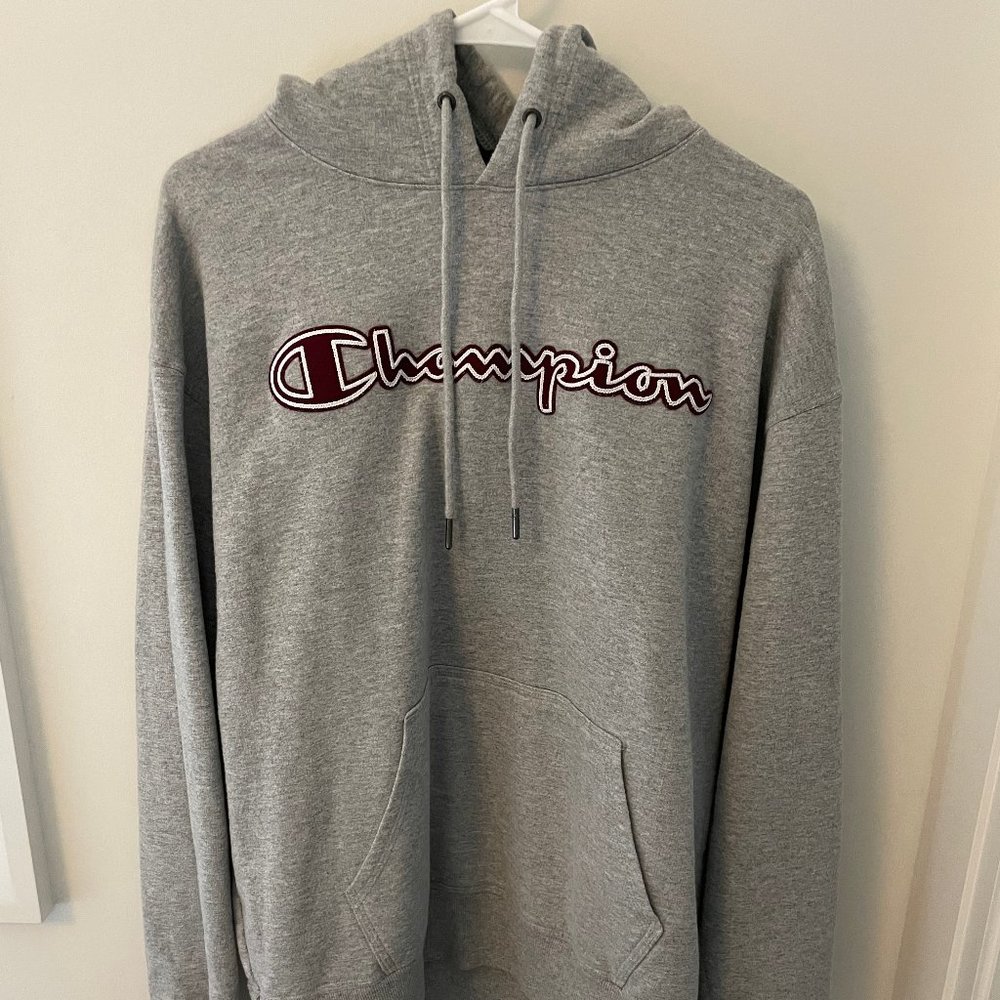 Champion Powerblend Fleece Hoodie Script Logo